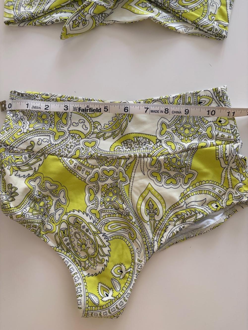 Free People Lime Paisley High-Waist Bikini Set - Picture 2 of 5